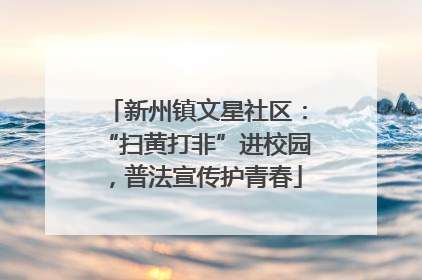 新州镇文星社区：“扫黄打非”进校园，普法宣传护青春