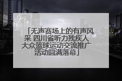 无声赛场上的有声风采 四川省听力残疾人大众篮球运动交流推广活动圆满落幕