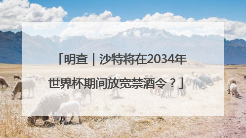 明查｜沙特将在2034年世界杯期间放宽禁酒令？