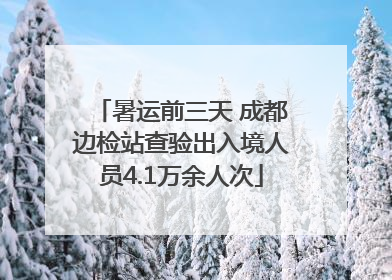 暑运前三天 成都边检站查验出入境人员4.1万余人次