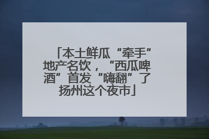本土鲜瓜“牵手”地产名饮，“西瓜啤酒”首发“嗨翻”了扬州这个夜市