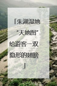 朱湖湿地“天地图”给游客一双隐形的翅膀