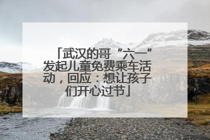 武汉的哥“六一”发起儿童免费乘车活动，回应：想让孩子们开心过节