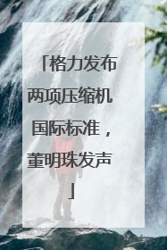 格力发布两项压缩机国际标准，董明珠发声