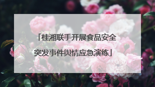 桂湘联手开展食品安全突发事件舆情应急演练