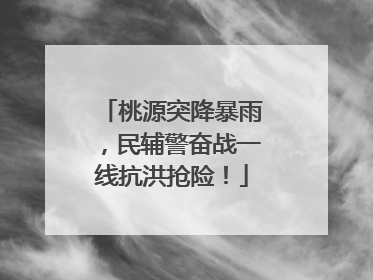 桃源突降暴雨，民辅警奋战一线抗洪抢险！