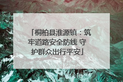 桐柏县淮源镇：筑牢道路安全防线 守护群众出行平安