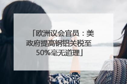 欧洲议会官员：美政府提高钢铝关税至50%毫无道理