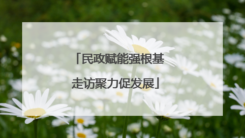 民政赋能强根基 走访聚力促发展