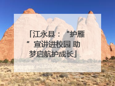 江永县：“护雁”宣讲进校园 助梦启航护成长