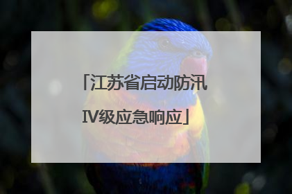 江苏省启动防汛IV级应急响应