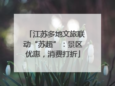 江苏多地文旅联动“苏超”：景区优惠，消费打折