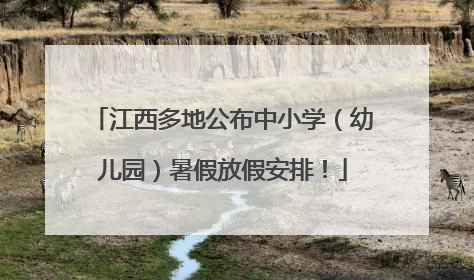 江西多地公布中小学（幼儿园）暑假放假安排！