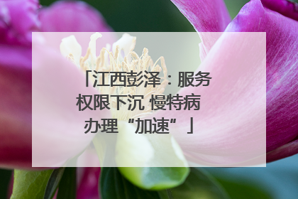 江西彭泽：服务权限下沉 慢特病办理“加速”
