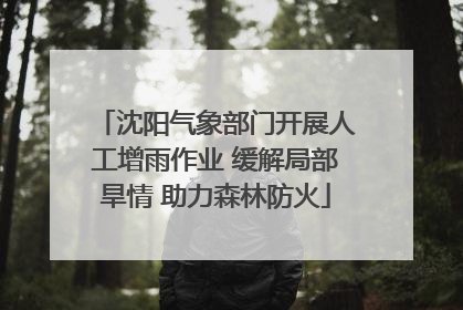 沈阳气象部门开展人工增雨作业 缓解局部旱情 助力森林防火