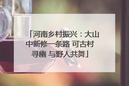 河南乡村振兴：大山中新修一条路 可古村寻幽 与野人共舞