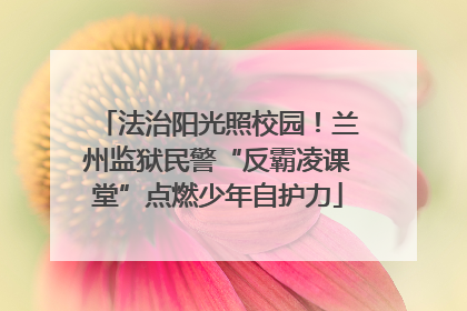 法治阳光照校园！兰州监狱民警“反霸凌课堂”点燃少年自护力