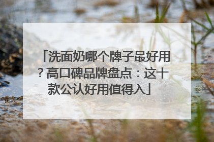 洗面奶哪个牌子最好用？高口碑品牌盘点：这十款公认好用值得入
