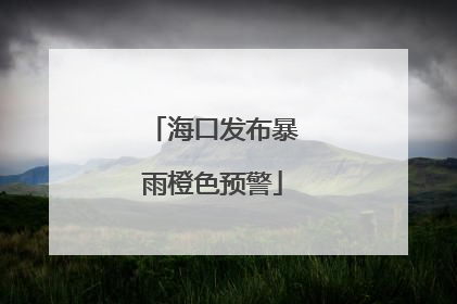 海口发布暴雨橙色预警