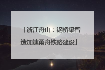 浙江舟山：钢桥梁智造加速甬舟铁路建设
