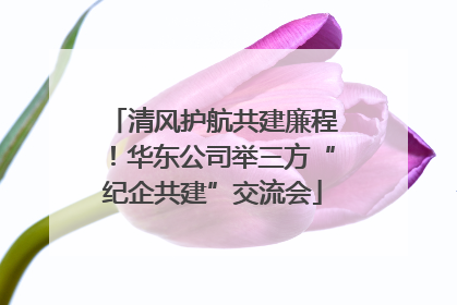 清风护航共建廉程！华东公司举三方“纪企共建”交流会