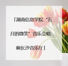 湖南信息学院“五月的微笑”音乐会唱响长沙音乐厅