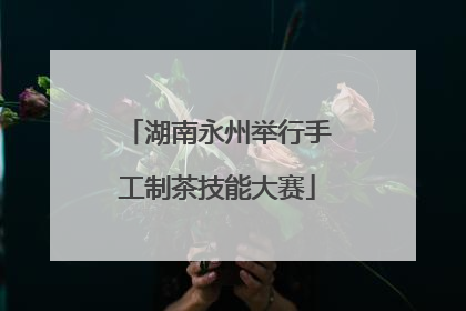 湖南永州举行手工制茶技能大赛