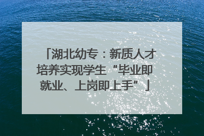 湖北幼专：新质人才培养实现学生“毕业即就业、上岗即上手”