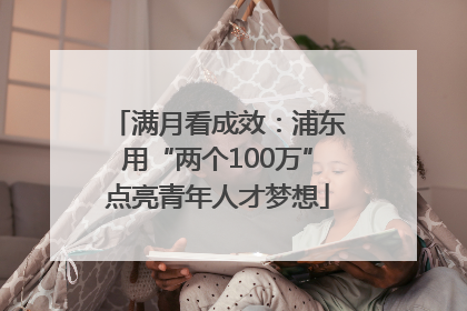 满月看成效：浦东用“两个100万”点亮青年人才梦想