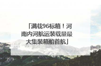 满载96标箱！河南内河航运装载量最大集装箱船首航