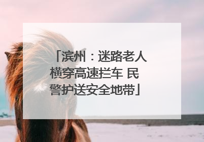 滨州：迷路老人横穿高速拦车 民警护送安全地带