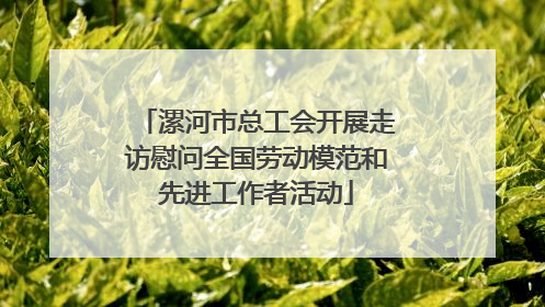 漯河市总工会开展走访慰问全国劳动模范和先进工作者活动