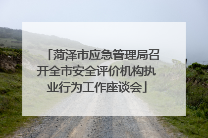 菏泽市应急管理局召开全市安全评价机构执业行为工作座谈会