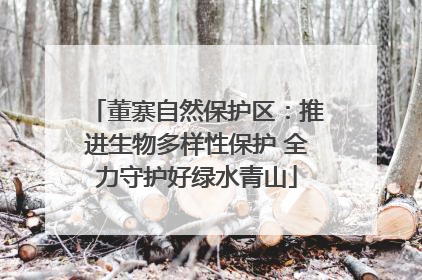 董寨自然保护区：推进生物多样性保护 全力守护好绿水青山