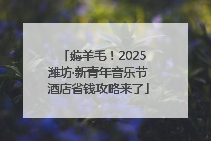 薅羊毛！2025潍坊·新青年音乐节酒店省钱攻略来了
