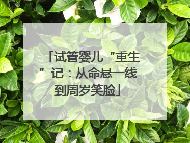 试管婴儿“重生”记：从命悬一线到周岁笑脸