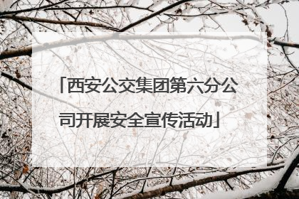西安公交集团第六分公司开展安全宣传活动