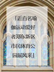 近百名瑜伽运动爱好者郑东新区市民体育公园展风采