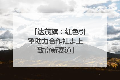 达茂旗：红色引擎助力合作社走上致富新赛道