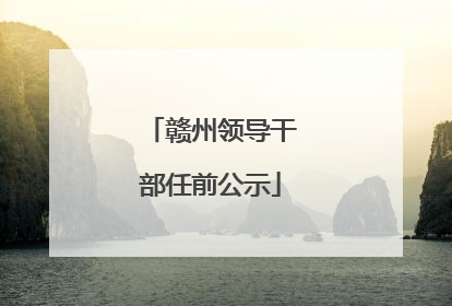 赣州领导干部任前公示