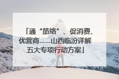 通“筋络”、促消费、优营商……山西临汾详解五大专项行动方案