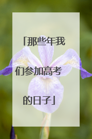 那些年我们参加高考的日子