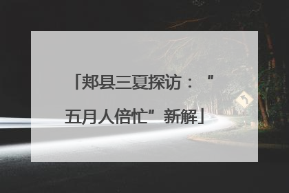 郏县三夏探访：“五月人倍忙”新解