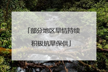 部分地区旱情持续 积极抗旱保供