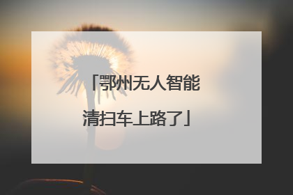 鄂州无人智能清扫车上路了
