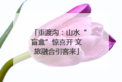重渡沟：山水“盲盒”惊喜开 文旅融合引客来