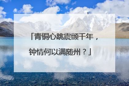 青铜心跳震颤千年，钟情何以满随州？