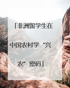 非洲留学生在中国农村学“兴农”密码