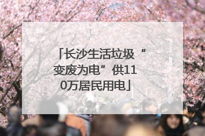 长沙生活垃圾“变废为电”供110万居民用电