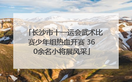 长沙市十一运会武术比赛少年组热血开赛 360余名小将展风采